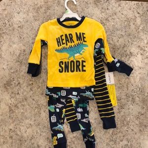Carters 18 month 4 piece snug fit pajamas NWT Dinosaur